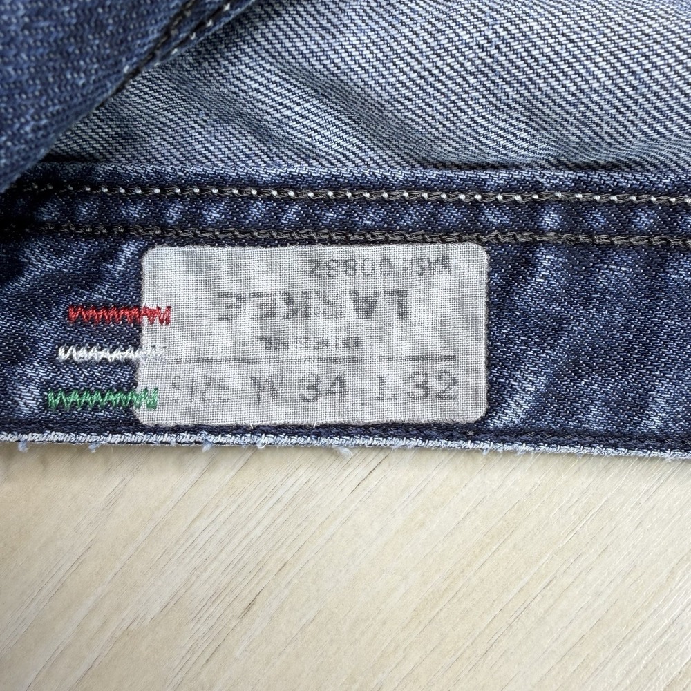 Diesel Industry Mens LARKEE Button Fly 5 Pocket Denim Jeans Blue Wash Size 34x32 - Picture 12 of 16